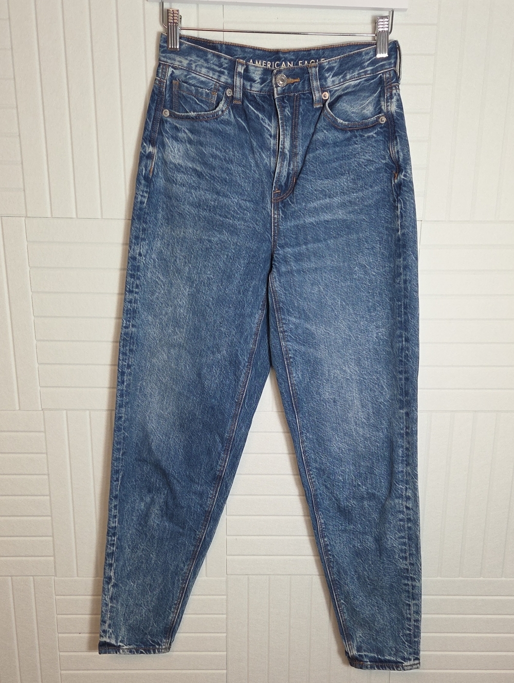 American Eagle 100% Cotton Relaxed Mom Jeans Size 0 Long
